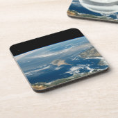 Staub über dem Mittelmeer und der Insel Zypern Getränkeuntersetzer (Linke Seite)