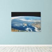 Staub über dem Mittelmeer und der Insel Zypern Leinwanddruck (Insitu (Holzboden))