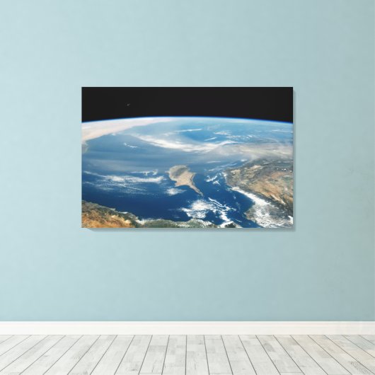 Staub über dem Mittelmeer und der Insel Zypern Leinwanddruck (Insitu (Holzboden))