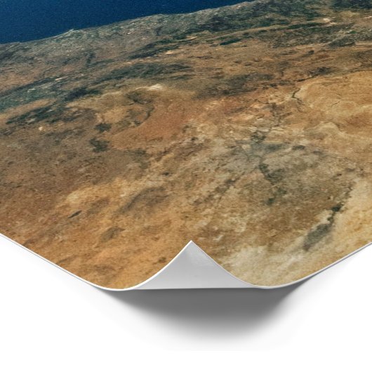 Staub über dem Mittelmeer und der Insel Zypern Poster (Ecke)