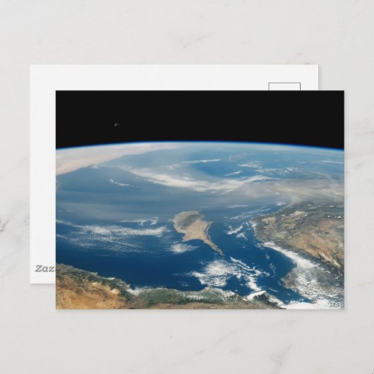 Staub über dem Mittelmeer und der Insel Zypern Postkarte (Vorne/Hinten)