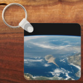 Staub über dem Mittelmeer und der Insel Zypern Schlüsselanhänger (Vorderseite)