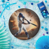 Staub und Ruhm: Baseball der Zuhause-Run Pappteller (Party)