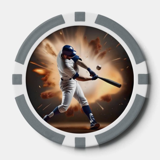 Staub und Ruhm: Baseball der Zuhause-Run Pokerchips (Vorderseite)