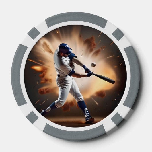 Staub und Ruhm: Baseball der Zuhause-Run Pokerchips (Rückseite)