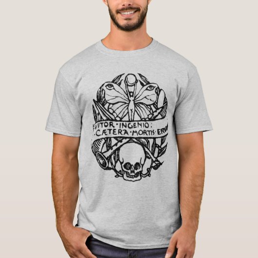 Staub und Schatten - schwarzes Emblem T-Shirt (Vorderseite)