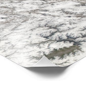 Staub und Wolken schweben über dem Taklimakan Des Fotodruck (Ecke)