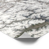 Staub und Wolken schweben über dem Taklimakan Des Poster (Ecke)