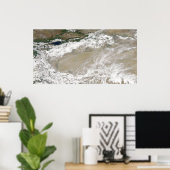 Staub und Wolken schweben über dem Taklimakan Des Poster (Heimbüro)