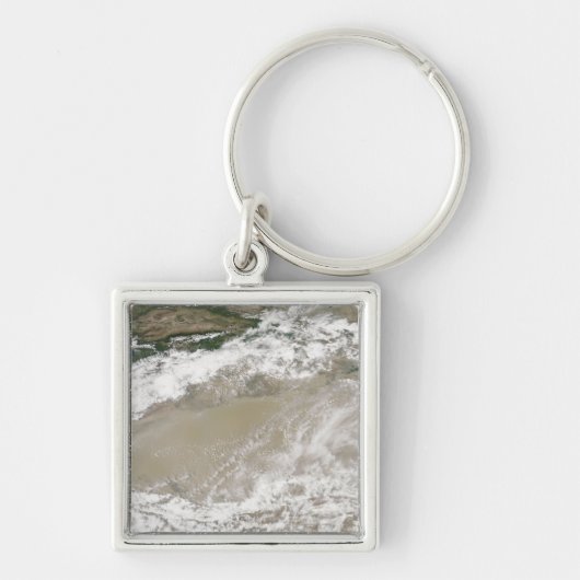 Staub und Wolken schweben über dem Taklimakan Des Schlüsselanhänger (Vorne)