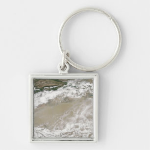 Staub und Wolken schwebten über dem Taklimakan DE Schlüsselanhänger