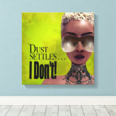 Staubausgleich, den ich nicht bejahe leinwanddruck (Insitu (Holzboden))