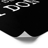 Staubausgleich I Dont Pun Niemals Einstellung Moti Poster (Ecke)