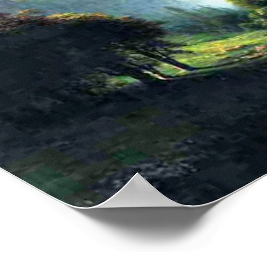 Staubbach Falls near Lauterbrunnen Schweiz Poster (Ecke)