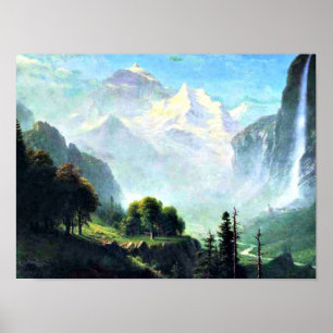 Staubbach Falls near Lauterbrunnen Schweiz Poster