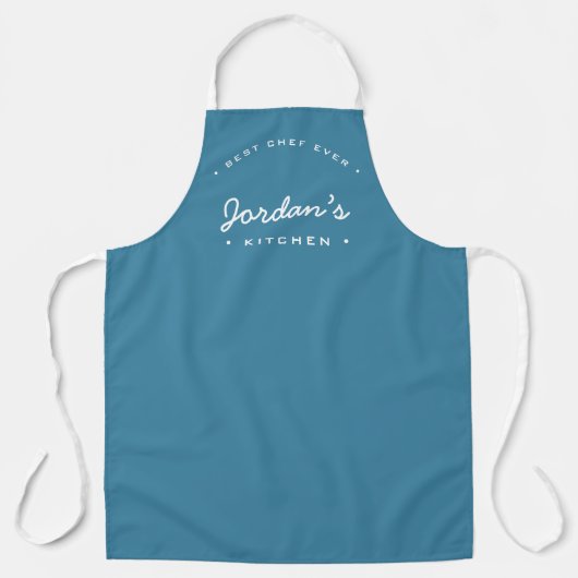 Staubblau Bester Koch ever Custom Your Kitchen Schürze (Vorderseite)