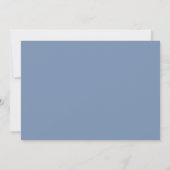 Staubblau Elegante Schrift | QR-Code Hochzeits-RSV Einladung (Rückseite)
