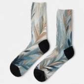 Staubblau-Eleganz in Acryl Socken (Linkes Detail)