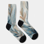 Staubblau-Eleganz in Acryl Socken (Rechts)