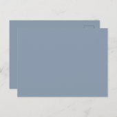 Staubblau Feiertagspostkarte (Vorne/Hinten)