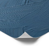 Staubblau gemaltes Impasto-Textur-Poster Poster (Ecke)