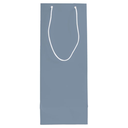 Staubblau Geschenktüte Für Weinflaschen (Rückseite)