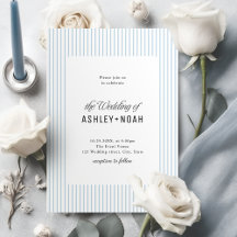 Staubblau gestreifte elegante Hochzeit