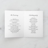 Staubblau gestreifte Eleganz Hochzeit Programm (Innenseite)
