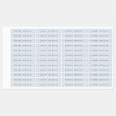 Staubblau Gingham wasserfeste Namen Etiketten (Blatt)