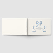 Staubblau Handgezeichnete Schleife Brautparty Gästebuch (Voll)