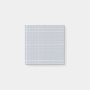 Staubblau kariertes Muster, weiches Grid-Design Post-it Klebezettel