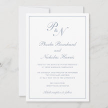 Staubblau klassische elegante Hochzeit