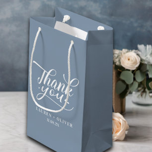 Staubblau   Minimalistische Hochzeits-Dankeschön Kleine Geschenktüte
