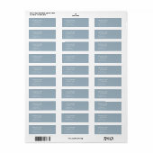 Staubblau Moderne Minimalistische Benutzerdefinier (Vorne)