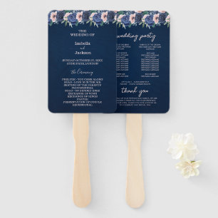 Staubblau Navy Champagner Elfenbein Hochzeit  Fächer
