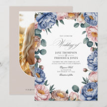 Staubblau, Rosé und Warmes Taupe Blumenhochzeit