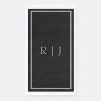 Staubblau-schwarze Monogrammbuchstaben Anfangsbuch