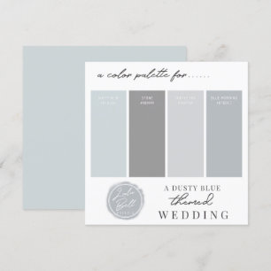 Staubblau- und Grau-Farbkombinations-Palette Karte