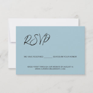 Staubblau Wir haben für Sie reservierte Sitzplätze RSVP Karte