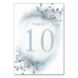 staubblaue Aquarellfarben-Blume Tischnummer 10