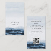 staubblaue Aquarelllandschaft Visitenkarte (Vorne/Hinten)