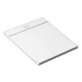 Staubblaue Balken-Monogramm-Notizblock Notizblock (angewinkelt)
