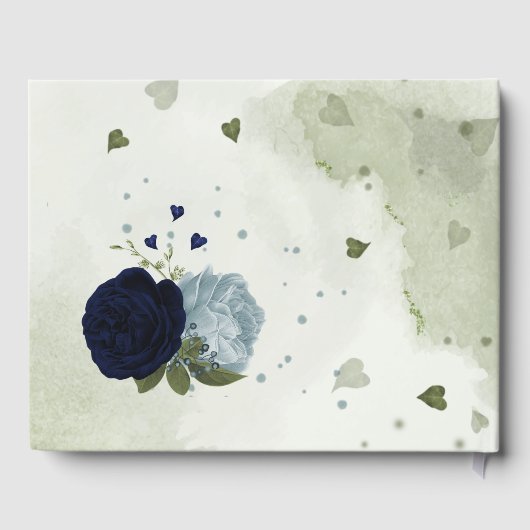 staubblaue Blume Gästebuch (Rückseite)