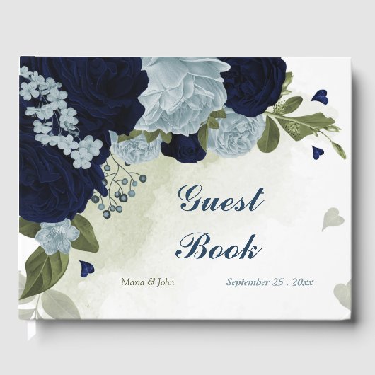 staubblaue Blume Gästebuch (Vorderseite)