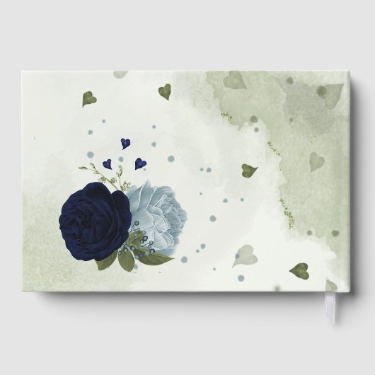 staubblaue Blume Gästebuch (Rückseite)