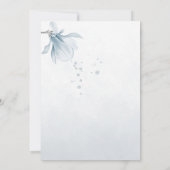 staubblaue Blume Sitzkarte Einladung (Rückseite)