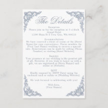 Staubblaue Crest-Monogramm-Regal-Rocken-Hochzeit