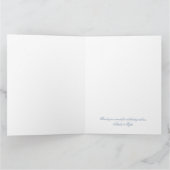 Staubblaue Dankeskarten mit Monogramm-Wappen Dankeskarte (Innenseite)