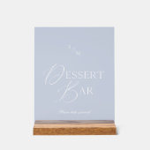 Staubblaue Dessertbar-Acrylschild Acrylschild (Vorderseite)