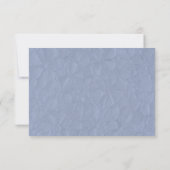 Staubblaue einfache Hochzeit Dankeskarte (Rückseite)
